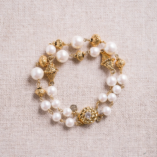 Vintage Peyton Place Costume Pearl Bracelet