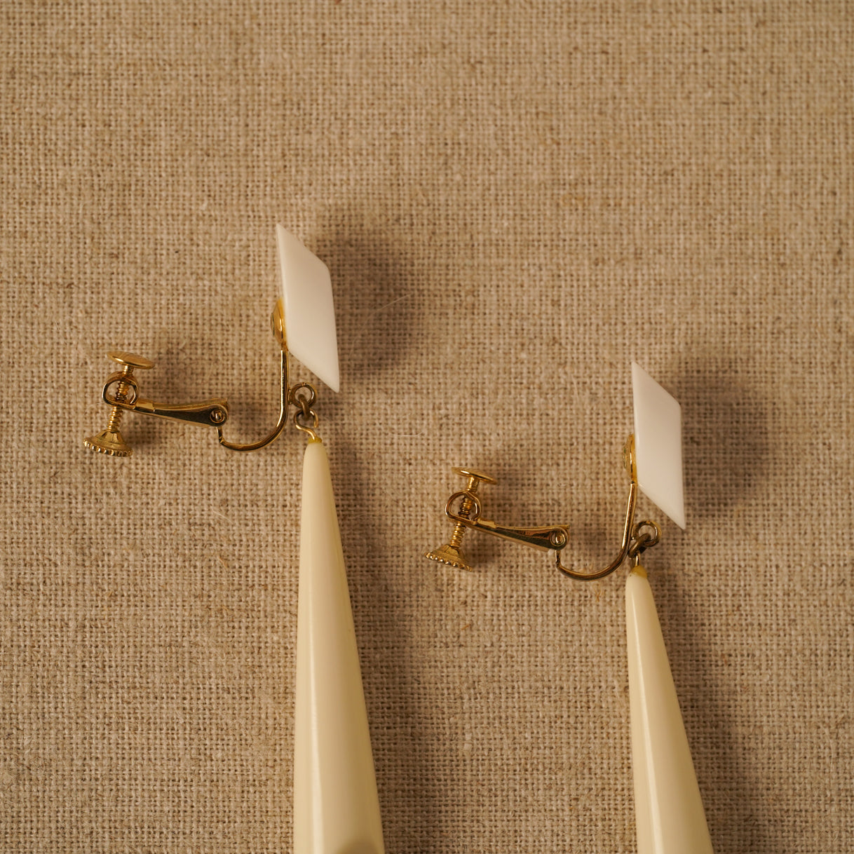 Vintage Ivory Statement Earrings