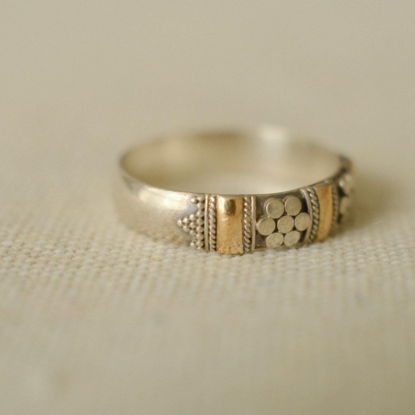 Vintage Two-Tone Silver Ring