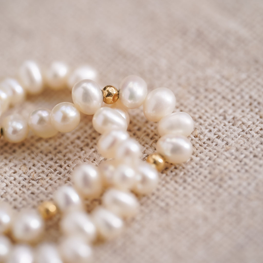 Vintage Sterling Silver Freshwater Pearl Bracelet