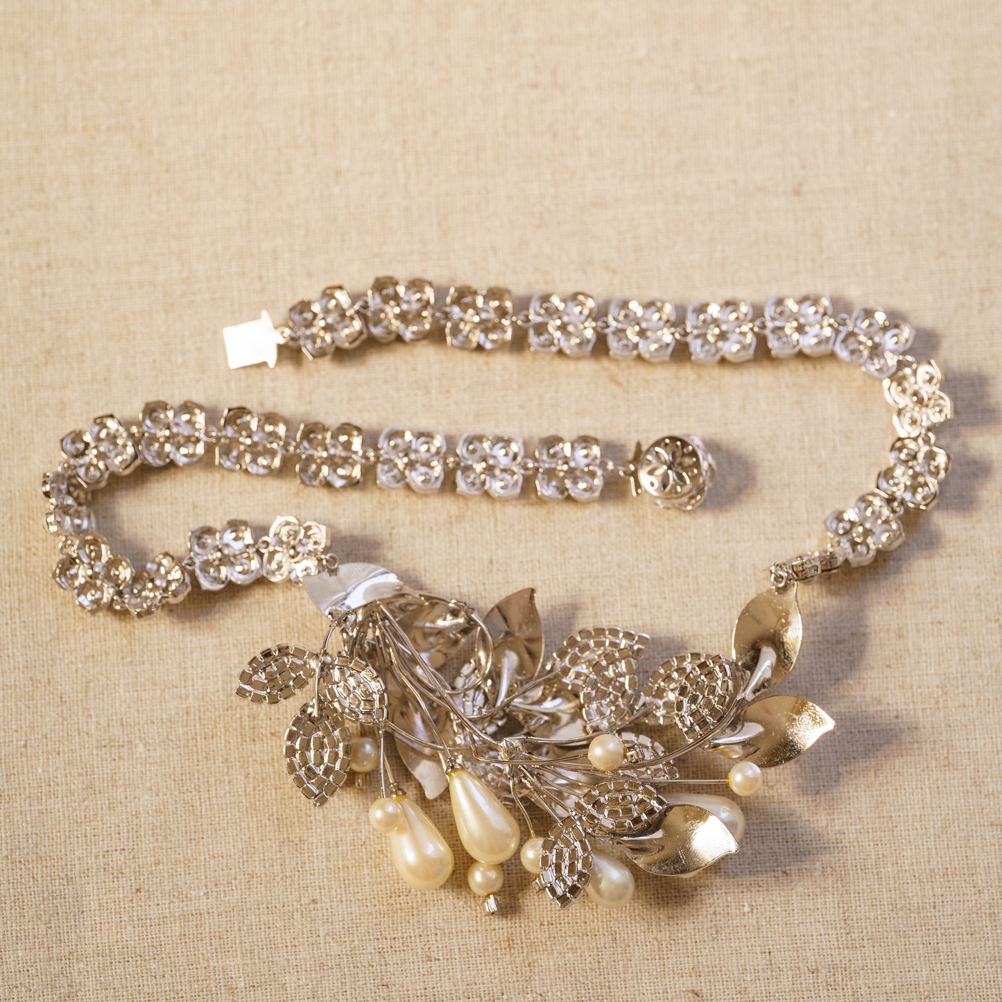 Vintage Pearl & Rhinestone Necklace