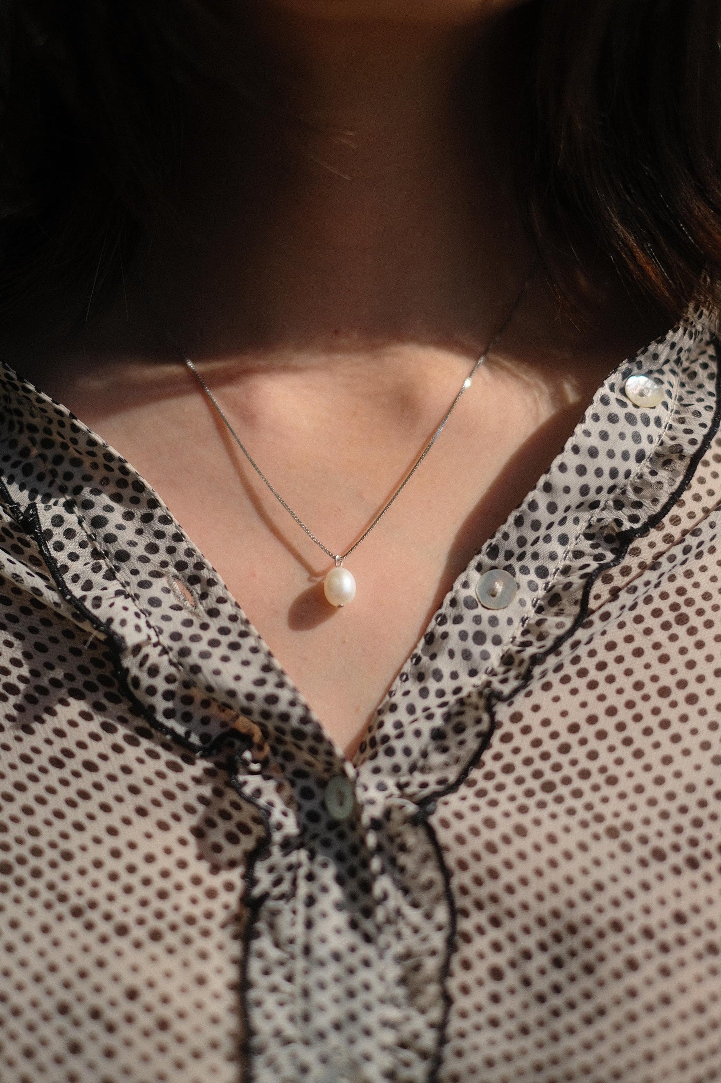 Vintage Baroque Pearl Pendant Necklace