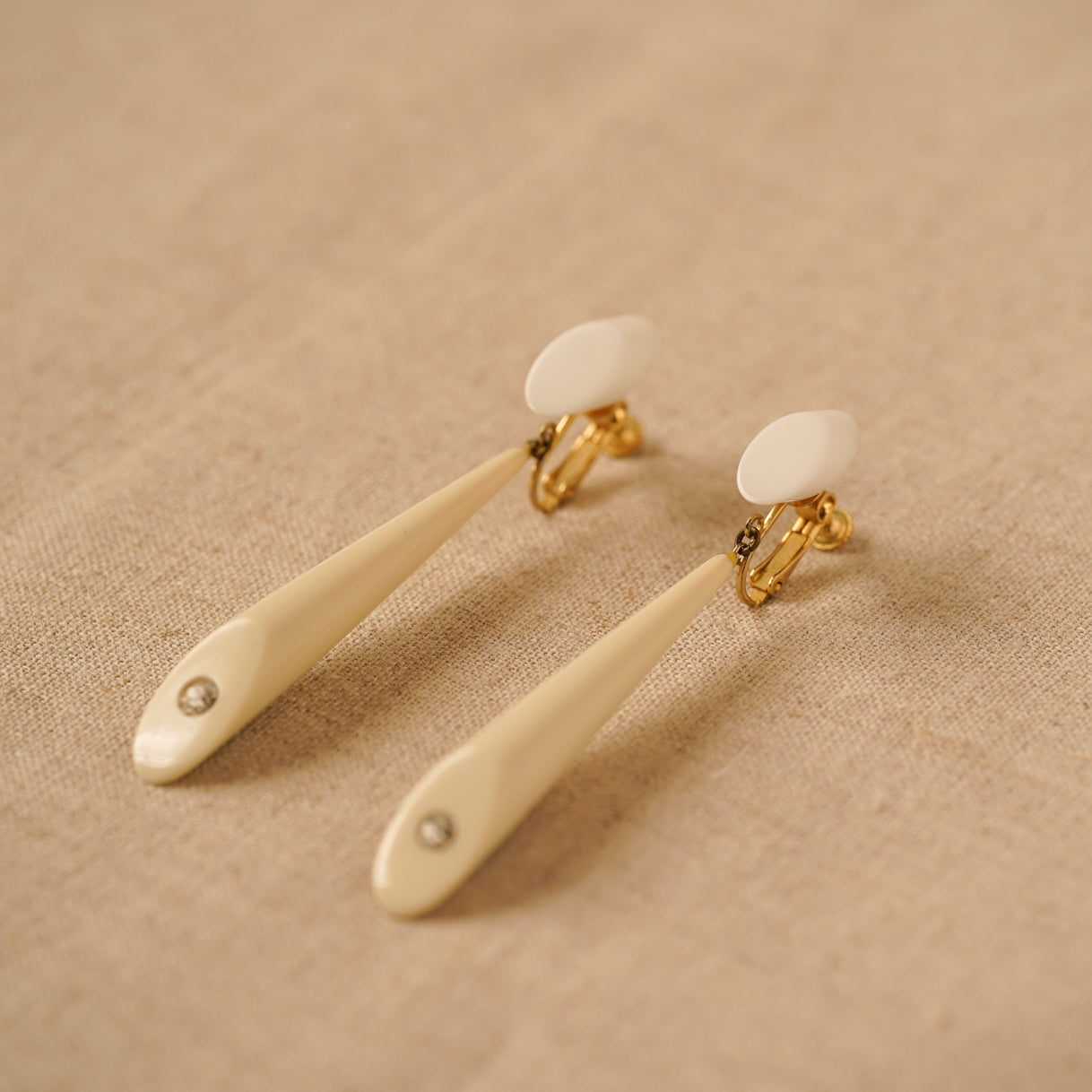 Vintage Ivory Statement Earrings