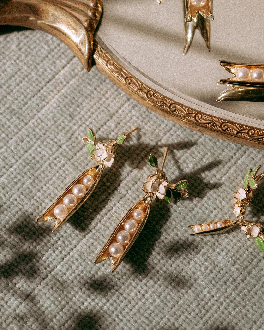 Peapod Drop Earrings — Bill Skinner