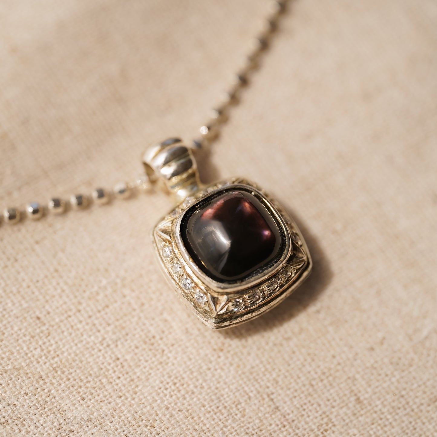 Vintage Stone Pendant Necklace
