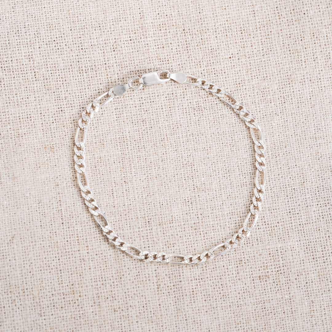 Vintage Italian Sterling Silver Chain Bracelet