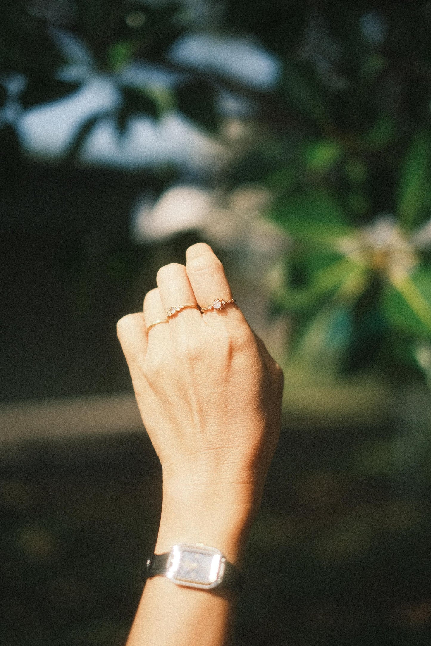 Asymmetric Rhinestone Ring